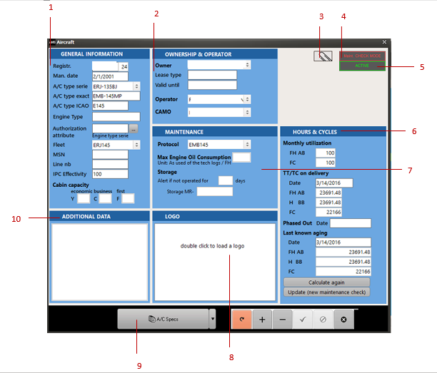 Aircraft data